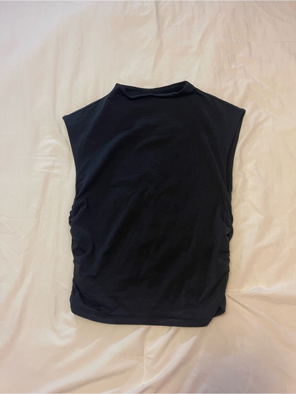 Abercrombie & Fitch Black Sleeveless Mock-Neck Tank